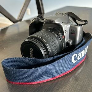 Canon EOS Rebel K2 35mm Film Camera with strap